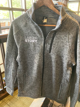 Load image into Gallery viewer, Larger Story Men's Charcoal Fleece